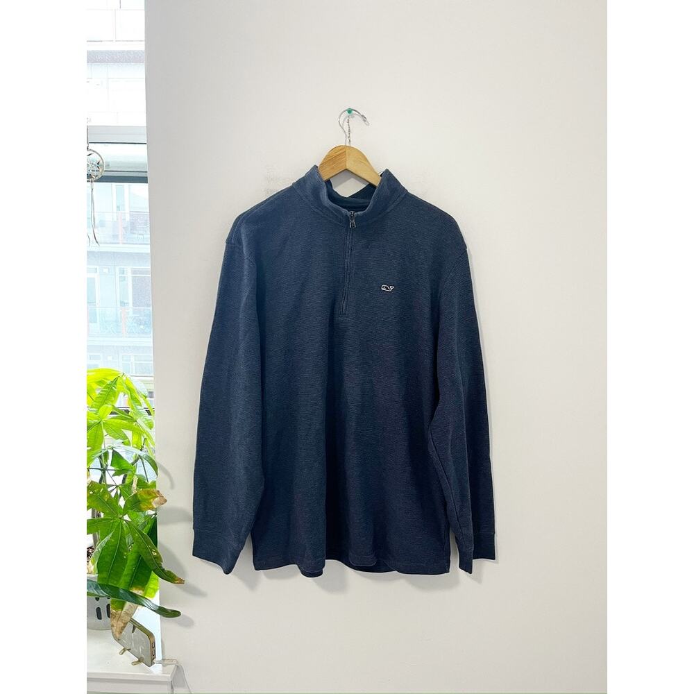 Vineyard Vines Men's Dark Blue Quarter Zip Sweater Size XL